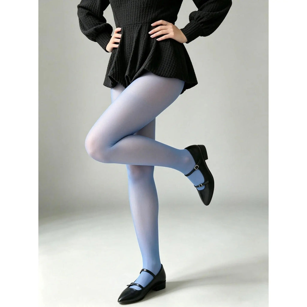 3 Pairs Women's Pantyhose, Blue Stockings, Fitted Tights, Comfortable Soft Material, Ideal for Daily Wear, Perfect for Various Occasions