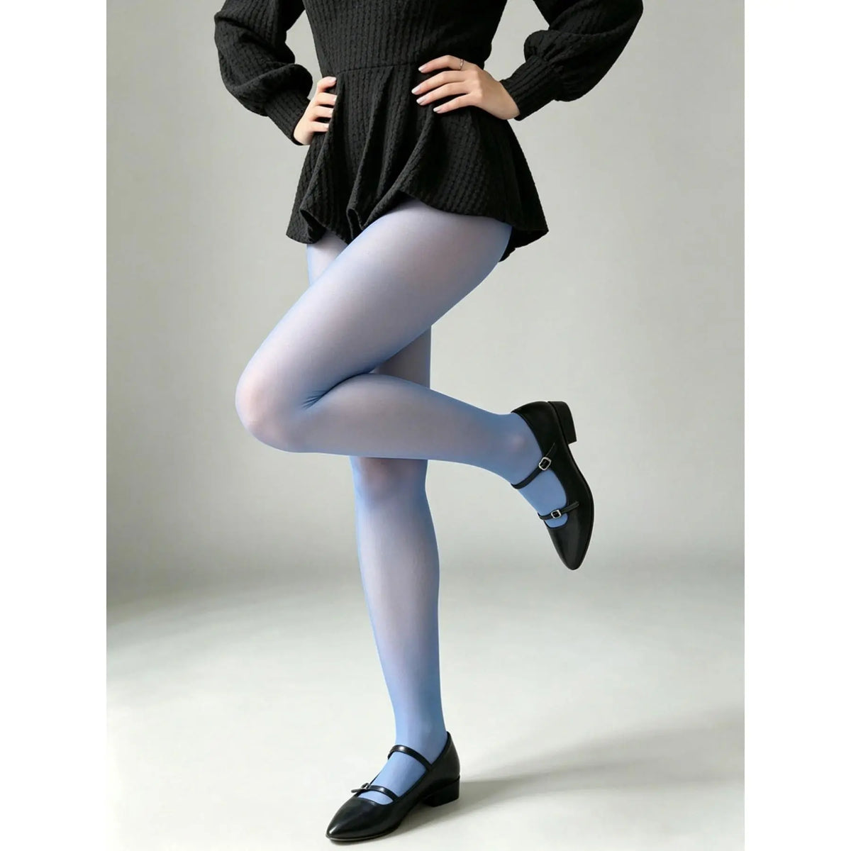 3 Pairs Women's Pantyhose, Blue Stockings, Fitted Tights, Comfortable Soft Material, Ideal for Daily Wear, Perfect for Various Occasions