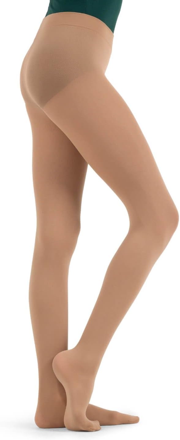 Capezio Little Girls' Ultra Soft Self Knit Waistband Footed Tight