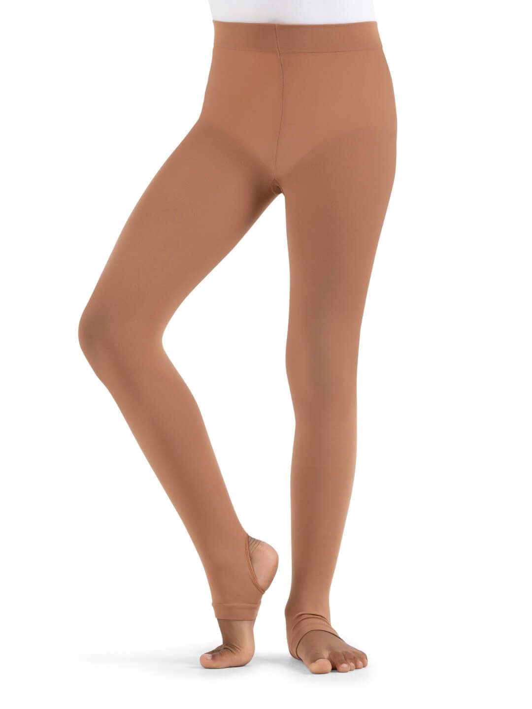 Capezio Girls Capezio Ultra Soft Self Knit Waistband Stirrup Tight - Girls