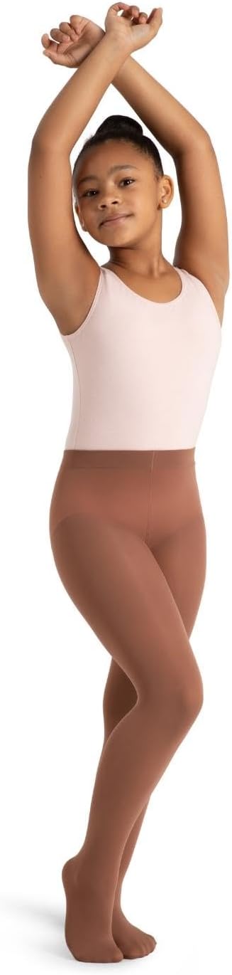 Capezio Girls' Ultra Soft Self Knit Waistband Tight