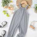 Toddler Girls' Cute Striped Bib Pants, Soft and Comfortable Warm Fall & Winter One-Piece Jumpsuit, Suitable for Girls 3-7 Years Old, Bibs Overalls