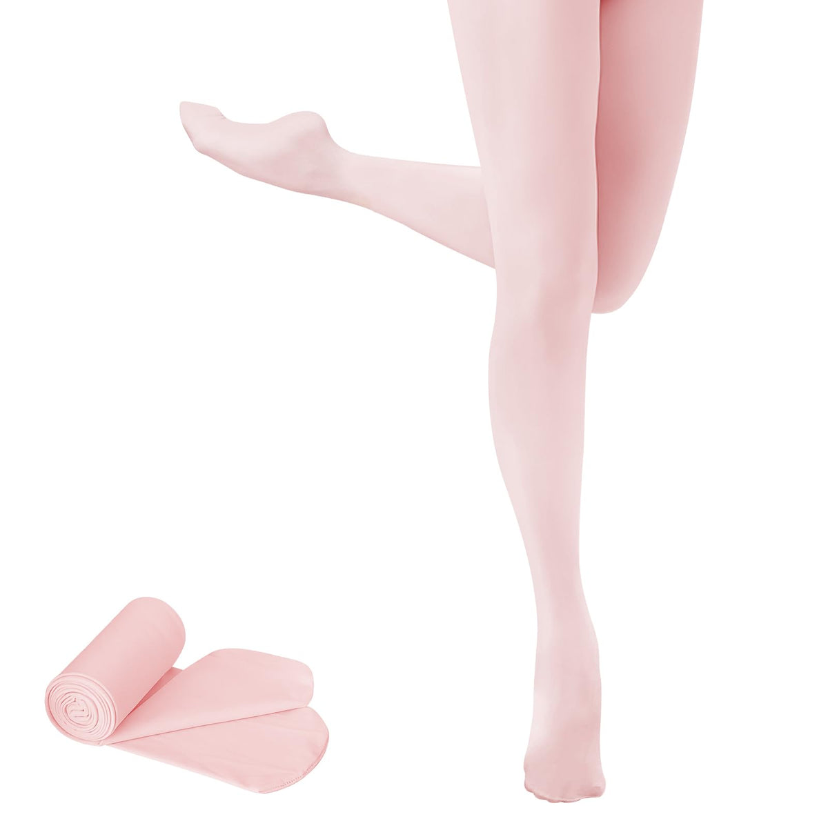 Buauty 2 Pairs Girl's Ballet Dance Tights，Convertible Transition Toddler Pantyhose Kids Soft School Footed Legging Stockings