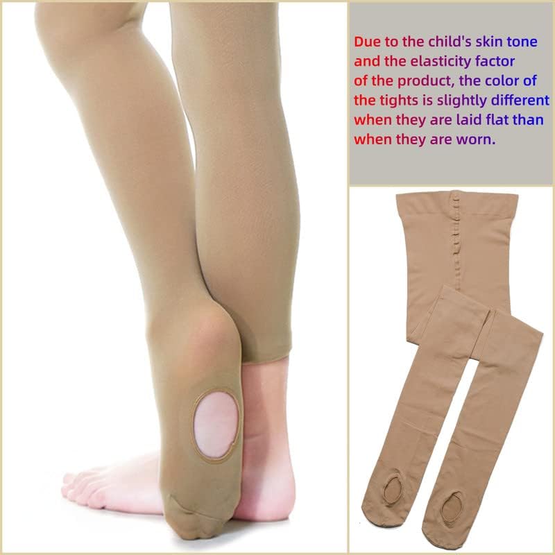 DIPUG 1/2/3 Pairs Girls' Convertible Ballet Tights/Soft Dance Tight