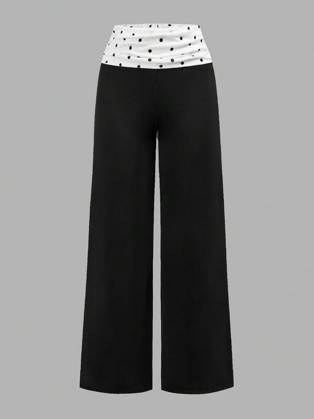 RoseSeek Girl's Polka Dots Fold Over Baggy Sweatpants Wide Leg Y2k Pants