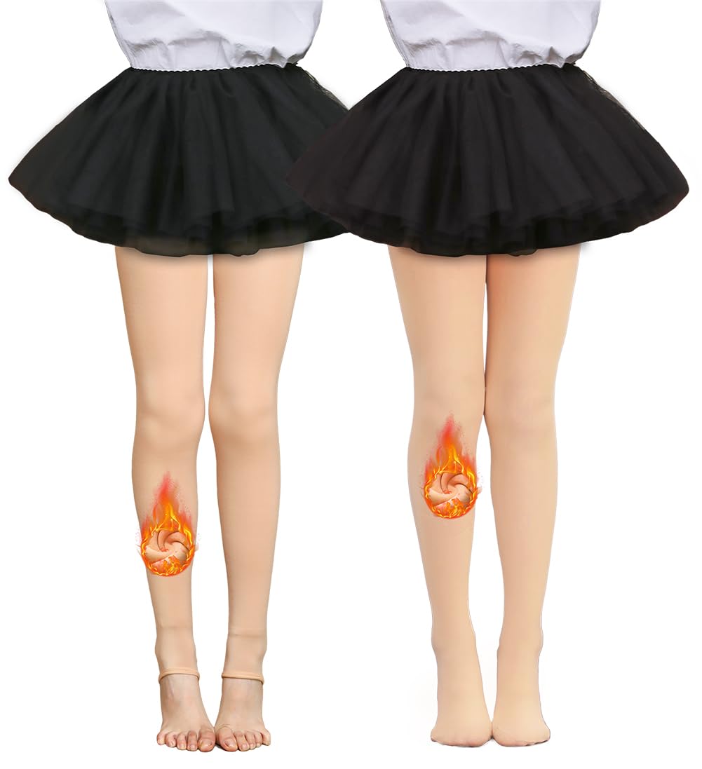 LUCKELF Toddler Girls Fleece Lined Tights Ultra Soft Thick Warm Tights for Cold Winter