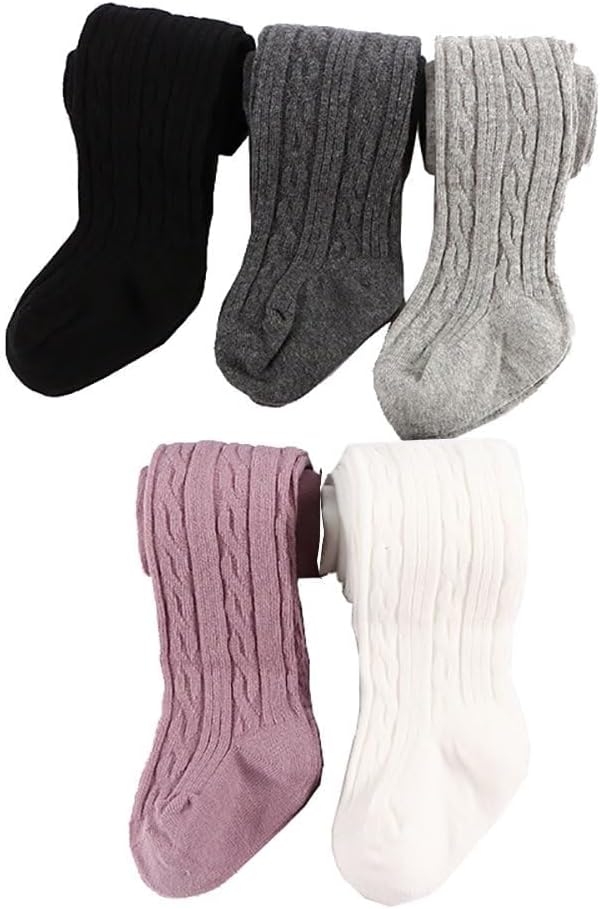 Toddler Girls Tights Cotton Cable Knit Pantyhose Baby Leggings Stockings
