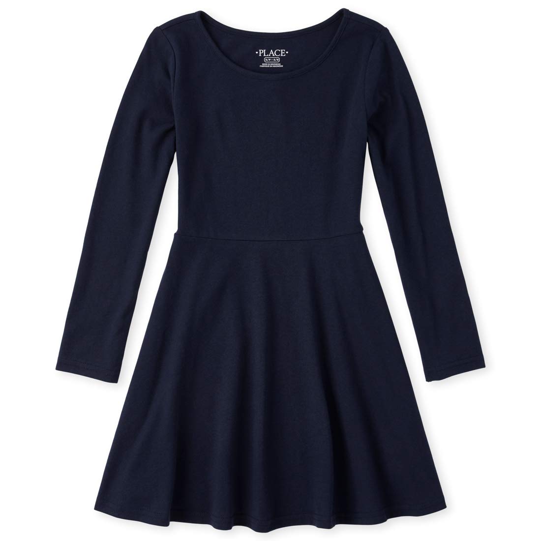 The Children's Place Girls Printed Skater Dress, Long Sleeve