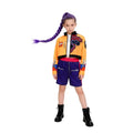 Girls' Character Themed Costume Set, 3-Piece Golden Knit Outfit with Crop Top for Halloween Parties & Pretend Play, Costume For Parties, Pretend Play Costume