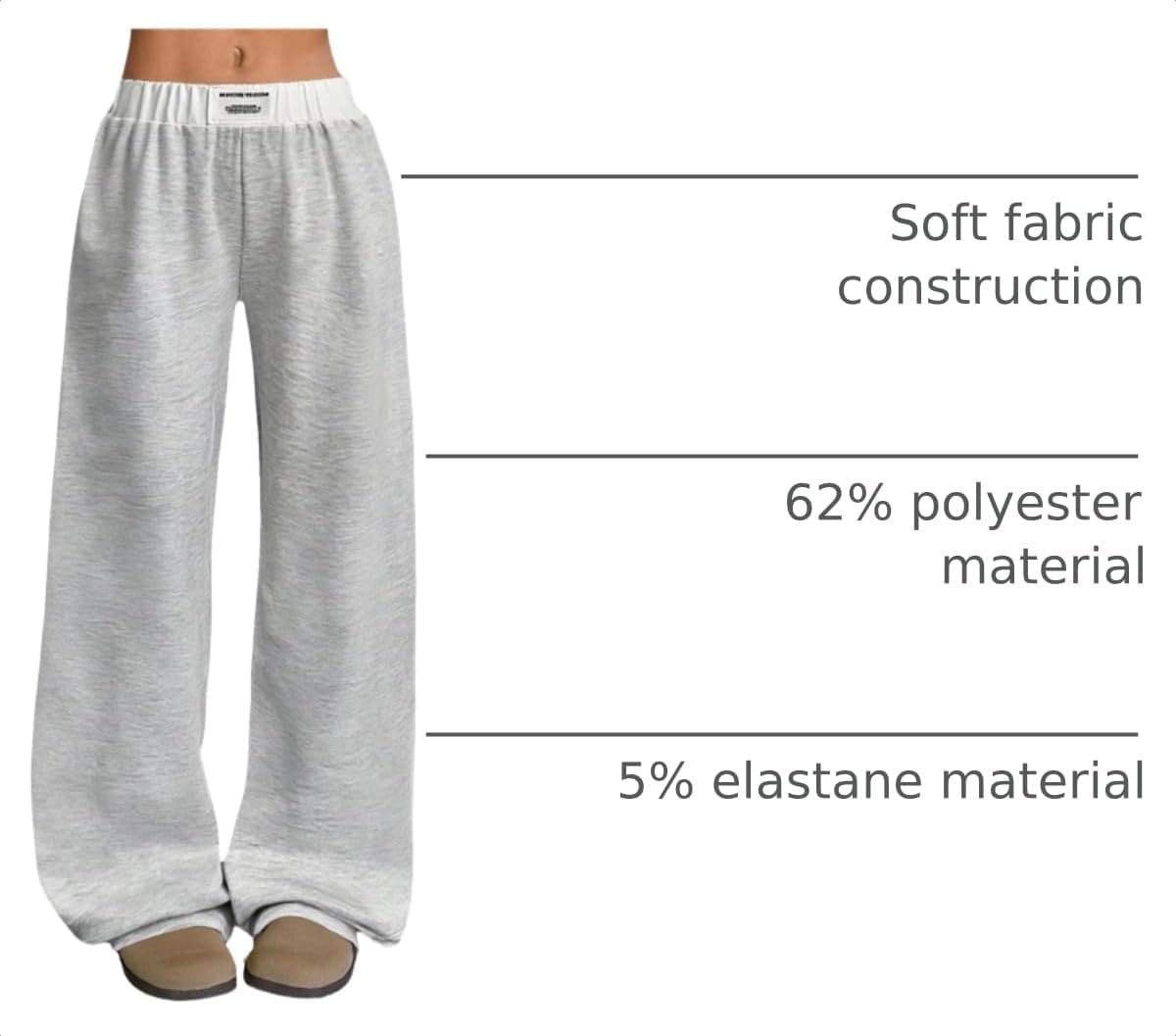 RoseSeek Girl's Wide Leg Baggy Sweatpants Patched Track Pant Joggers Trendy