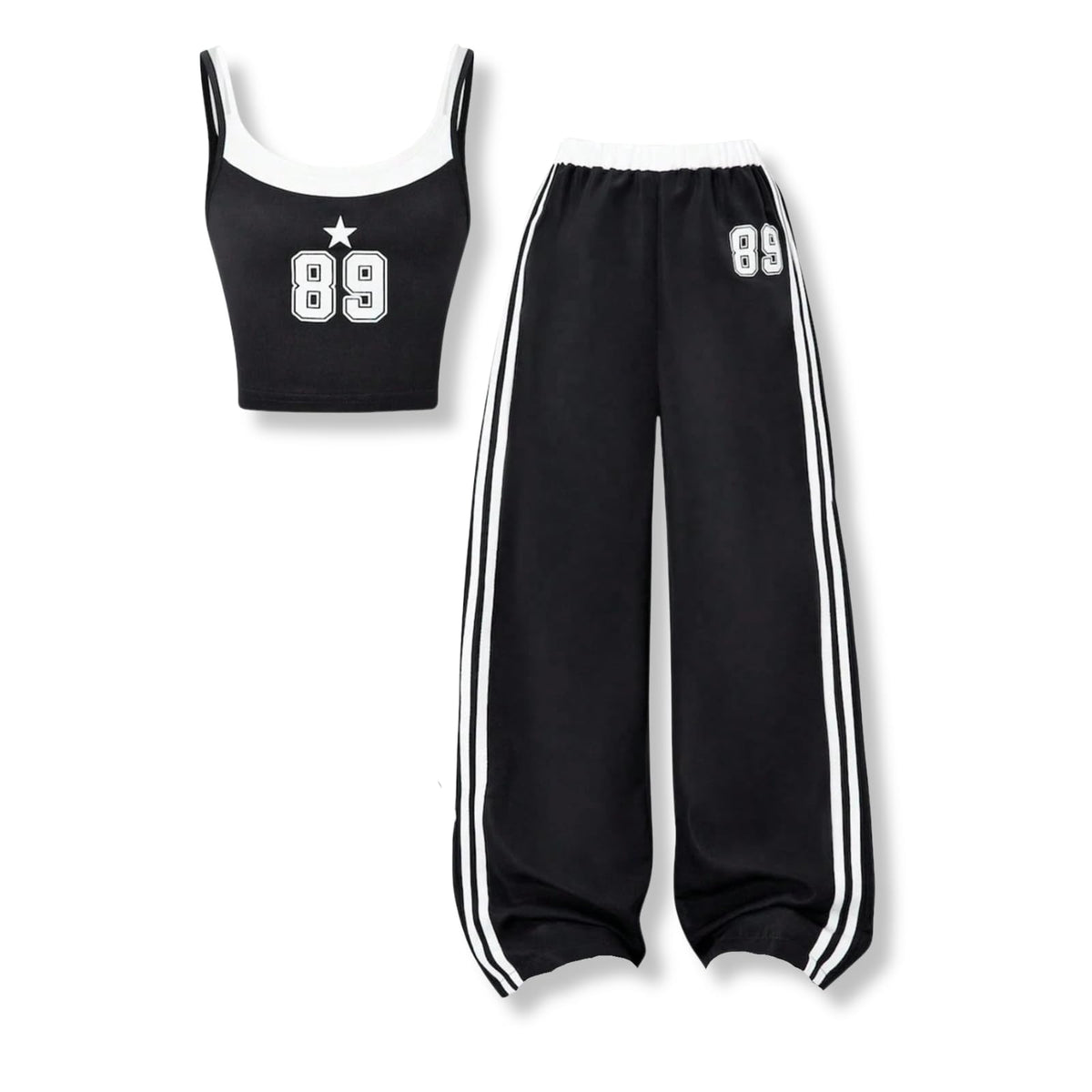 Girls Clothes 2 Piece Camisole Tank Tops & Wide Leg Pants Summer Active Outfits for Teen Girls Size 7-14Y