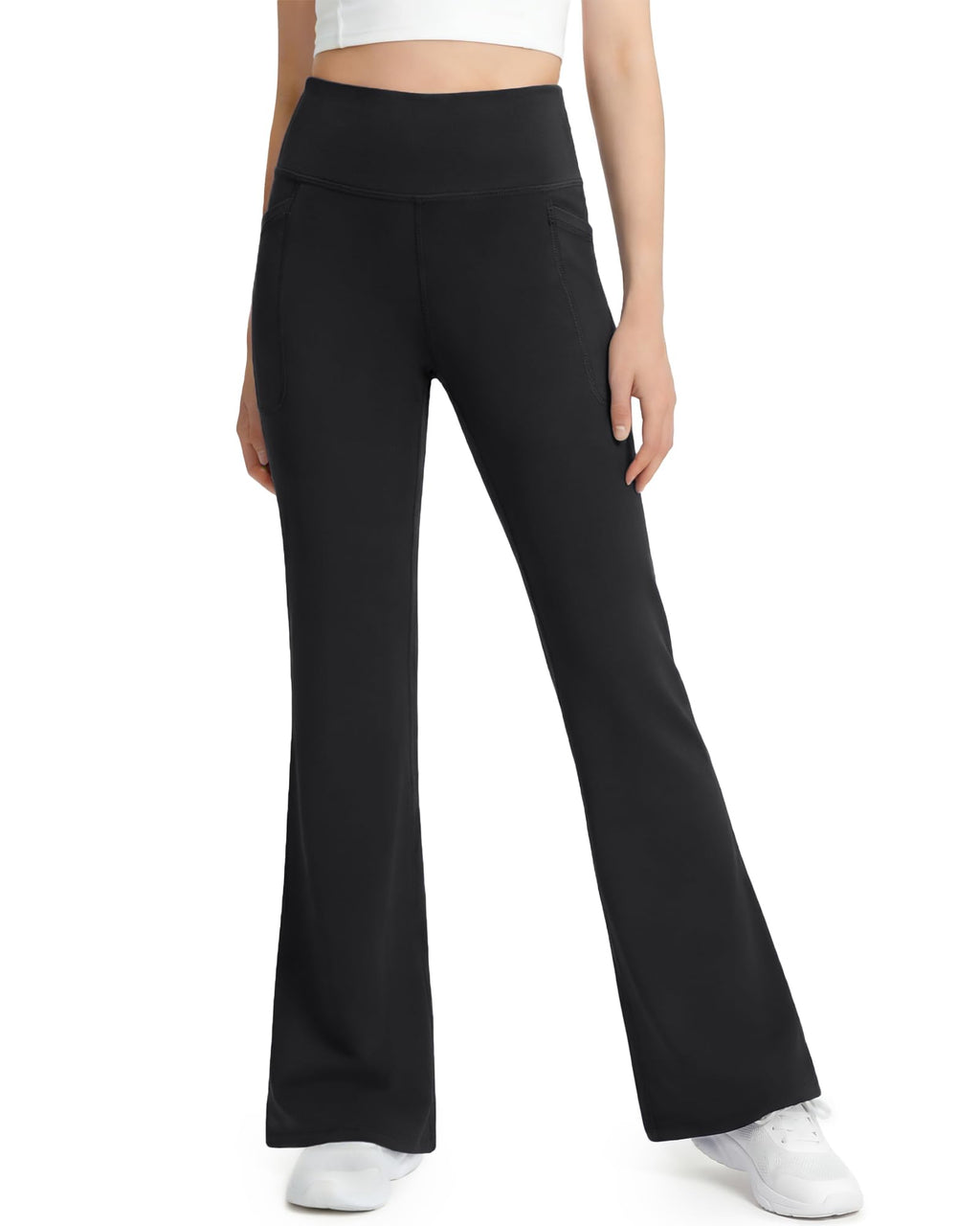 Stelle Girls Flare Leggings High Waisted Bootcut Yoga Pants with Pockets