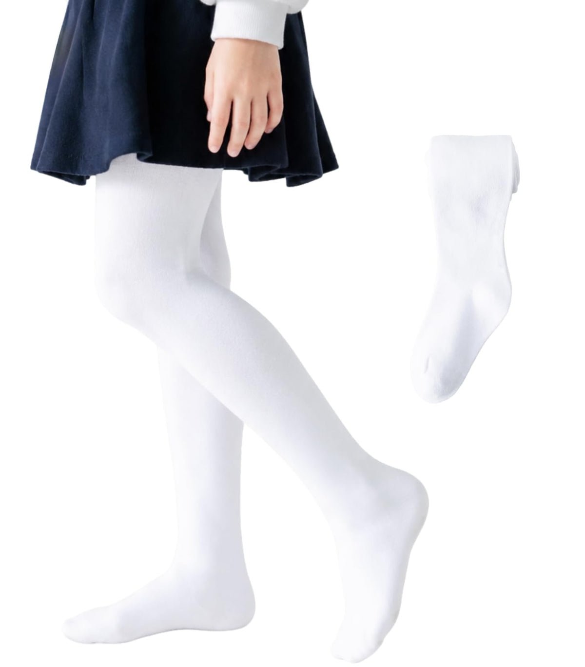 Girls Tights Cotton Seamless Toe School Uniform Stockings Ages 2-10