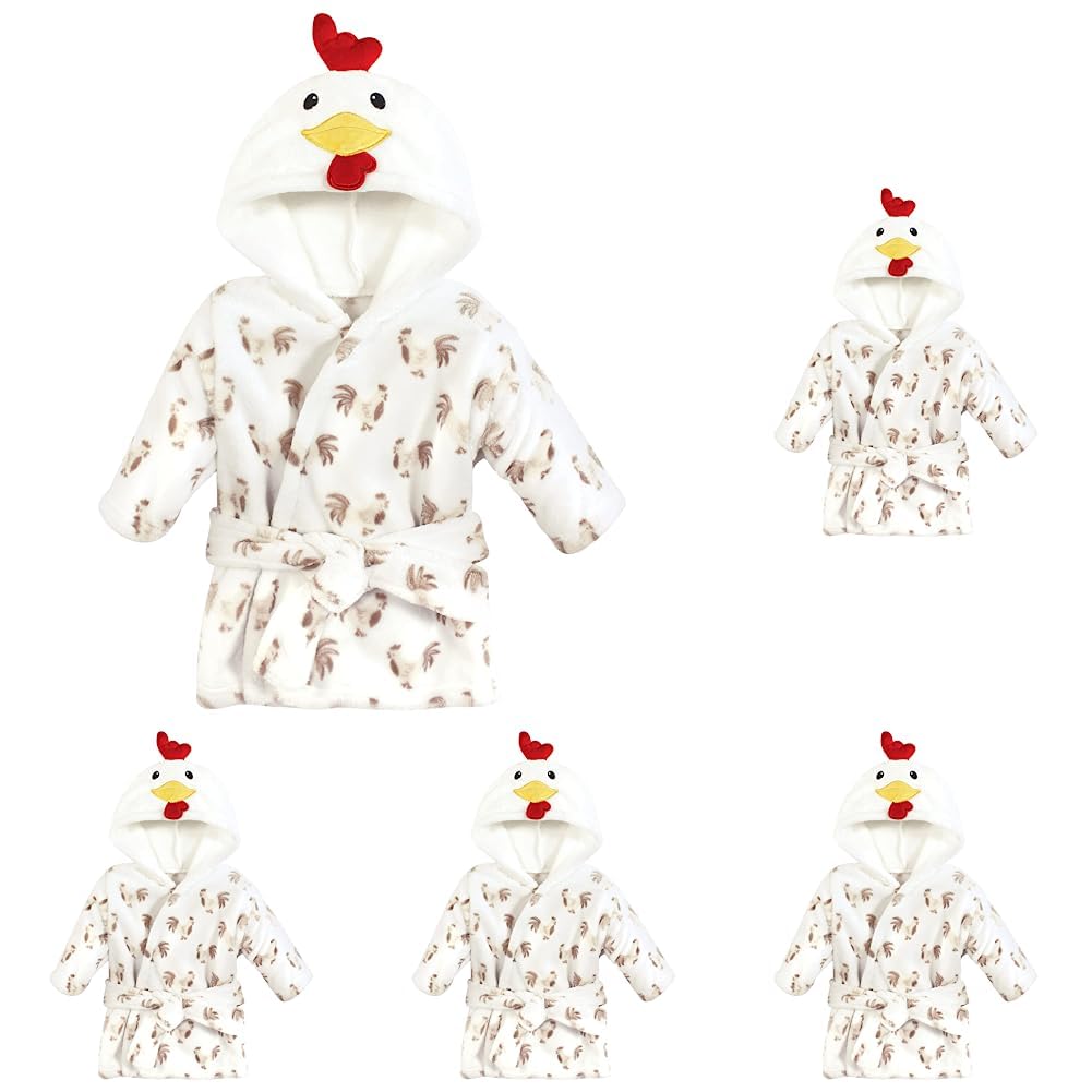 Hudson Baby Unisex Baby Plush Animal Face Bathrobe