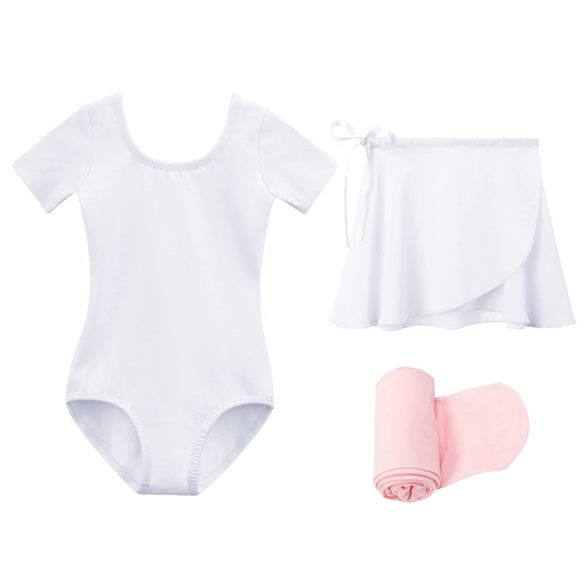 Stelle Girls Ballet Leotards Toddler Dance Combo with Skirt and Tights