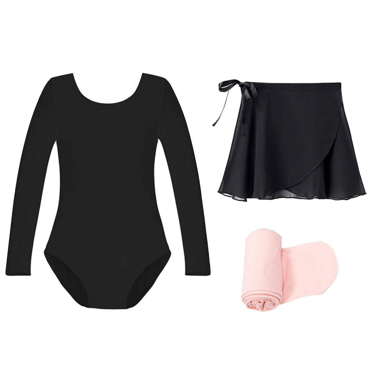 Stelle Girls Ballet Leotards Toddler Dance Combo with Skirt and Tights