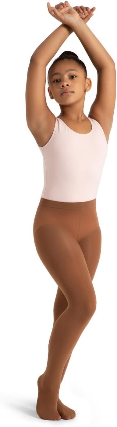 Capezio Girls' Ultra Soft Self Knit Waistband Tight