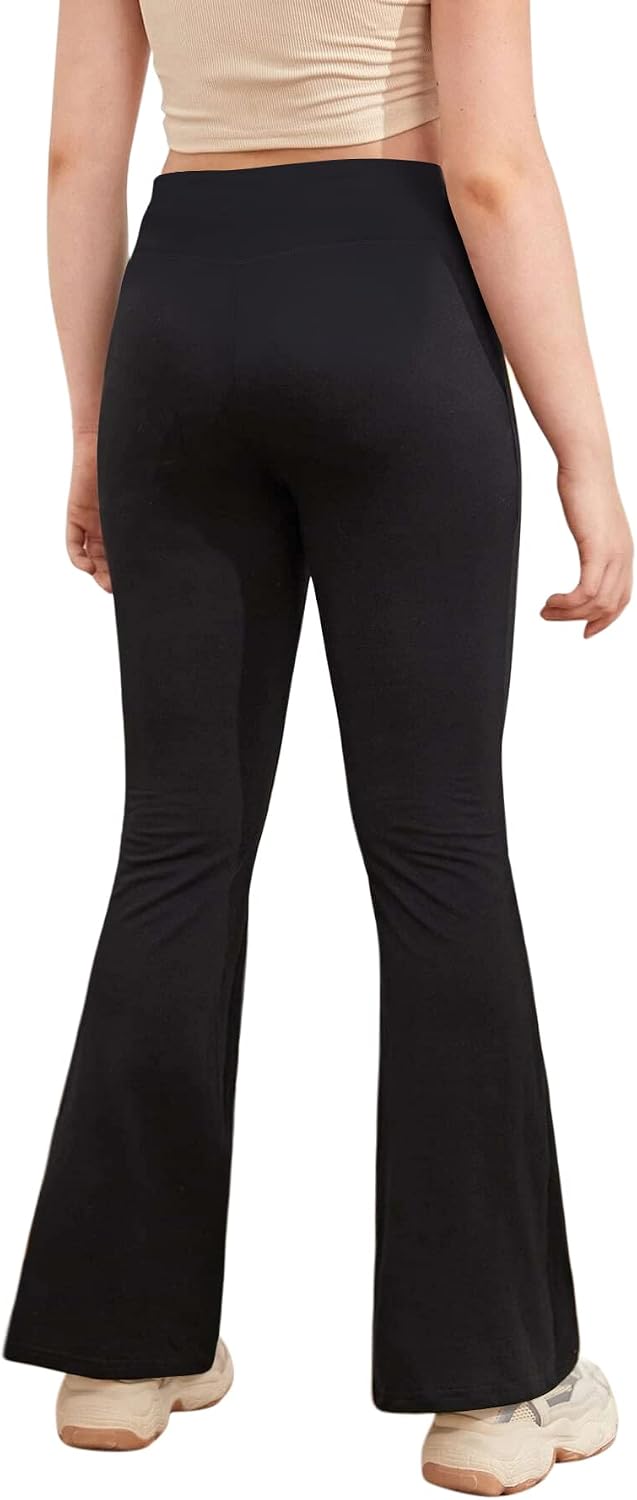 Esobo Girls Flare Leggings Kids High Waist Yoga Dance Pants Bell Bottoms