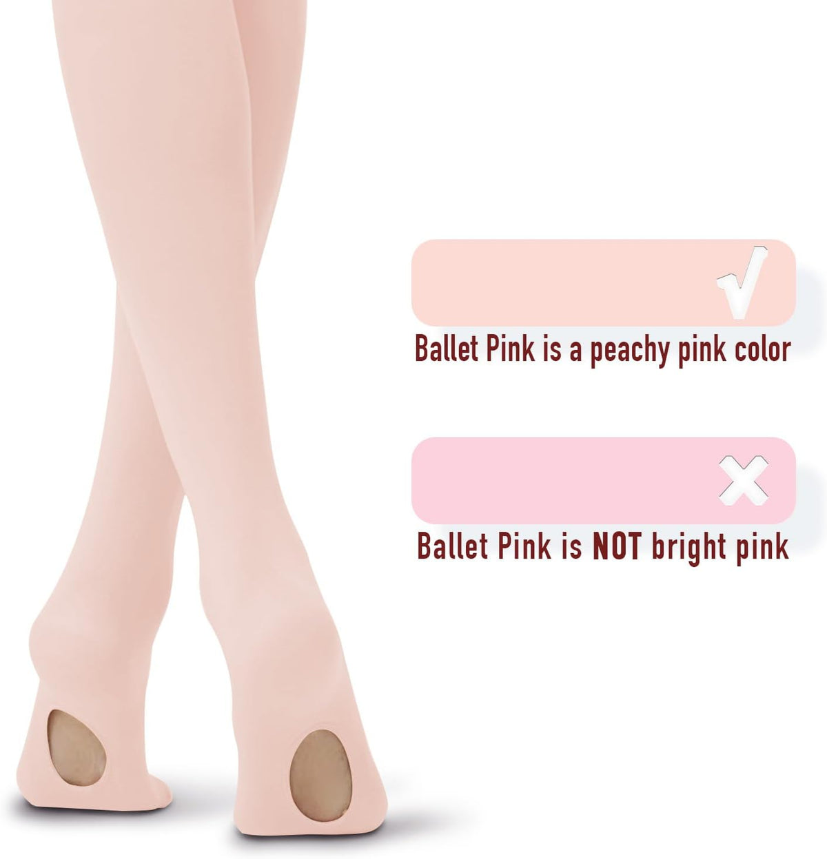 Ballet Tights for Girls Convertible Dance Tights Transition Footed Tights for Toddler Girls Stockings