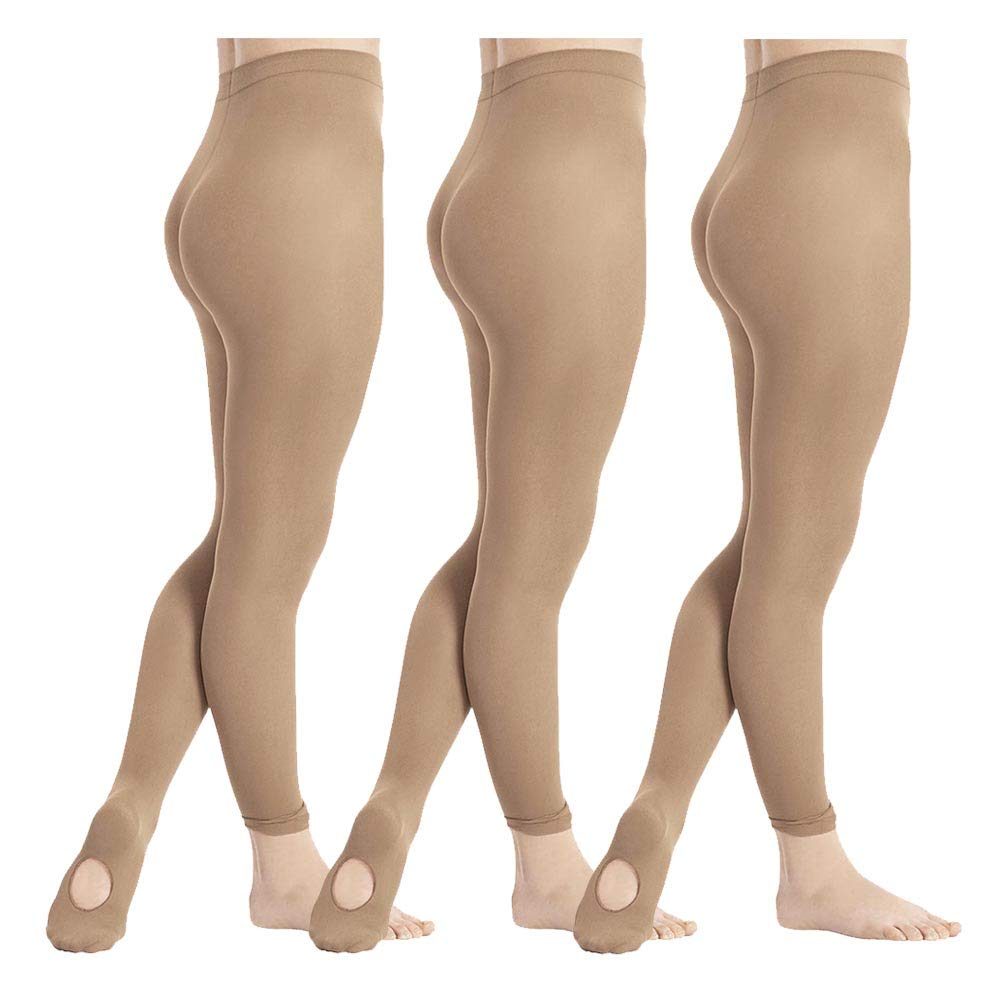 DIPUG 1/2/3 Pairs Girls' Convertible Ballet Tights/Soft Dance Tight