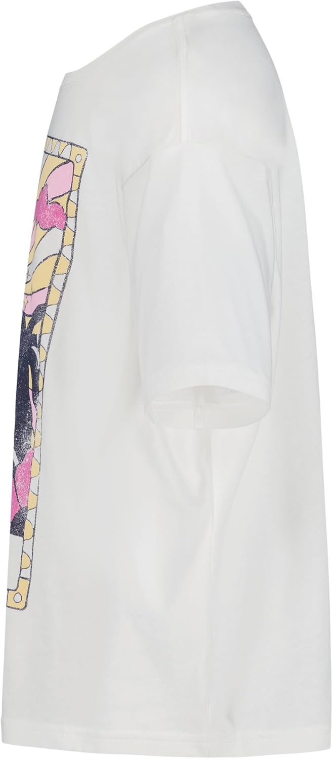 Roxy Girls' Short Sleeve Oversized Fit Logo Tee, Crew Neck Graphic T-Shirt, Soft & Comfortable