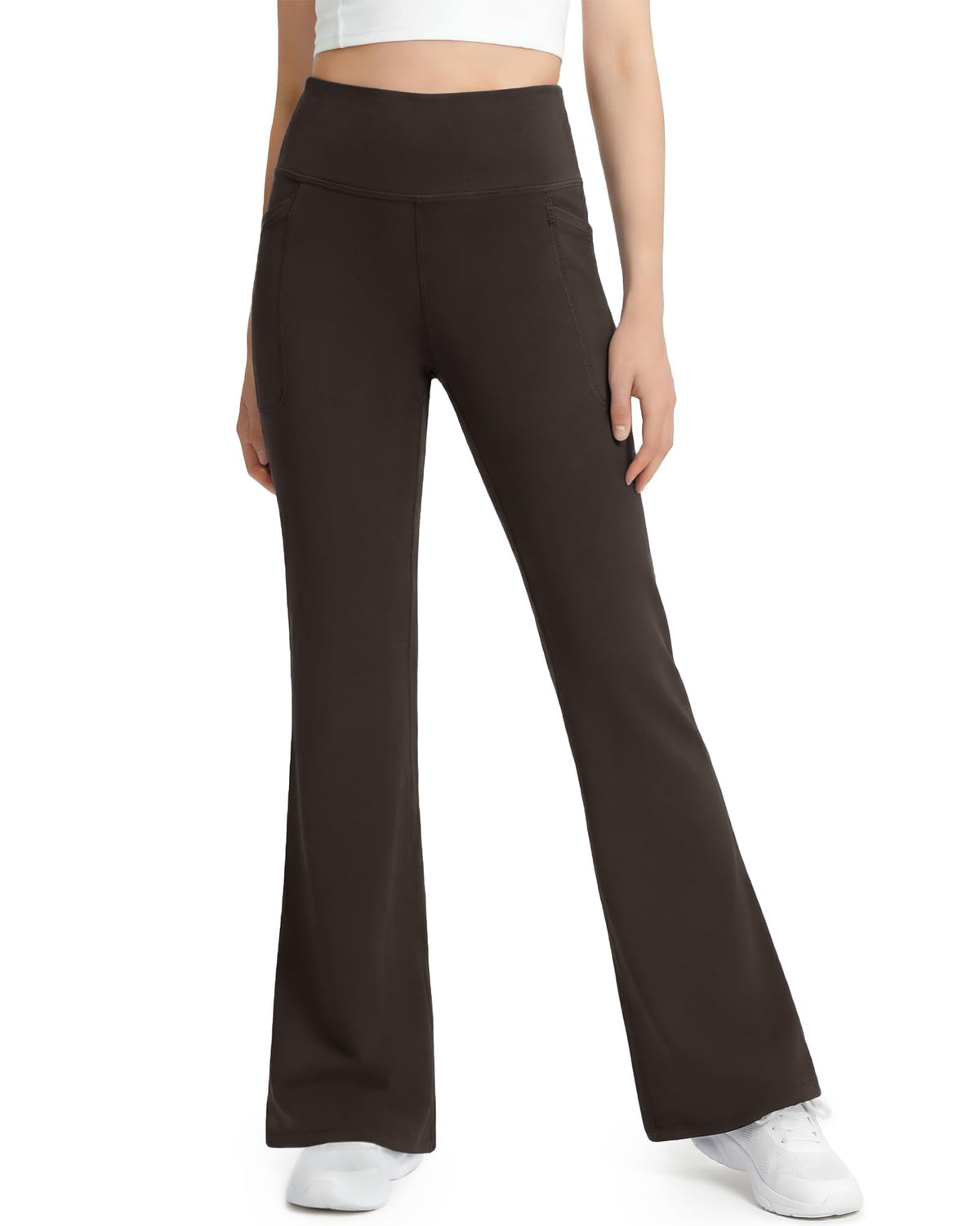 Stelle Girls Flare Leggings High Waisted Bootcut Yoga Pants with Pockets