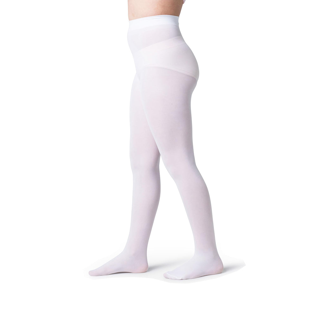 Silky Toes Girls Opaque Microfiber Tights 1-2 Pairs Black White or Colored Nylon Stockings for Kids - ballet footed tights