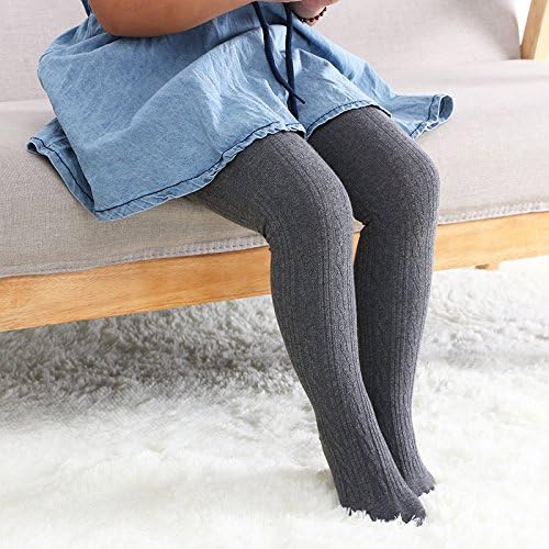 Toddler Girls Tights Cotton Cable Knit Pantyhose Baby Leggings Stockings