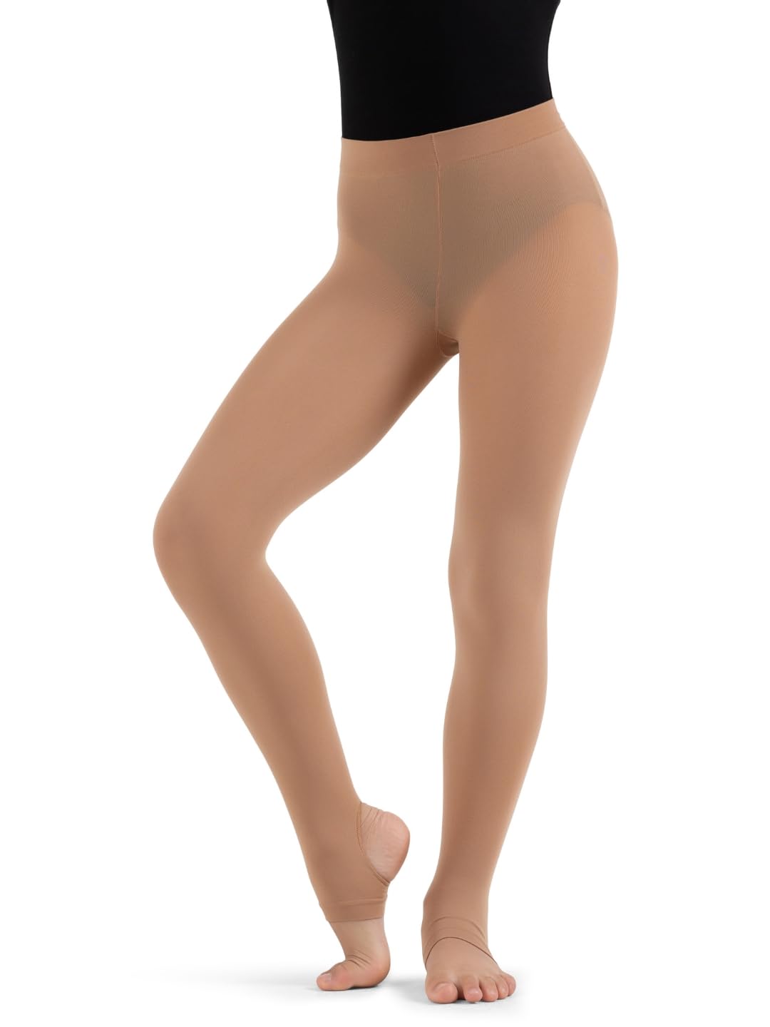 Capezio Girls Capezio Ultra Soft Self Knit Waistband Stirrup Tight - Girls