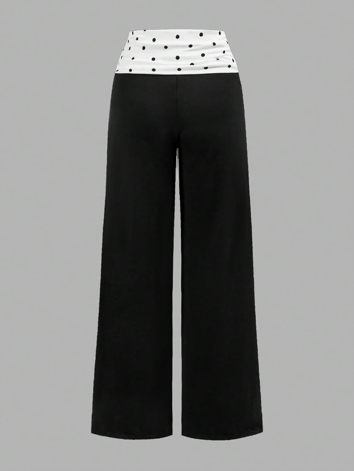 RoseSeek Girl's Polka Dots Fold Over Baggy Sweatpants Wide Leg Y2k Pants