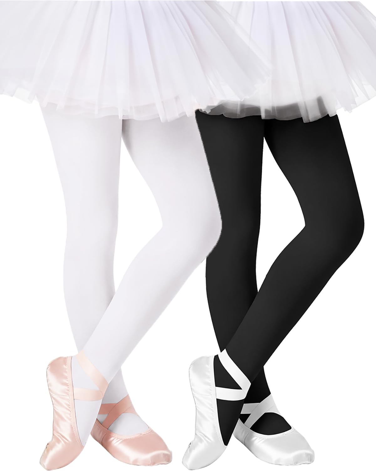 Century Star Toddler Ballet Tights for Girls Opaque Footed Dance