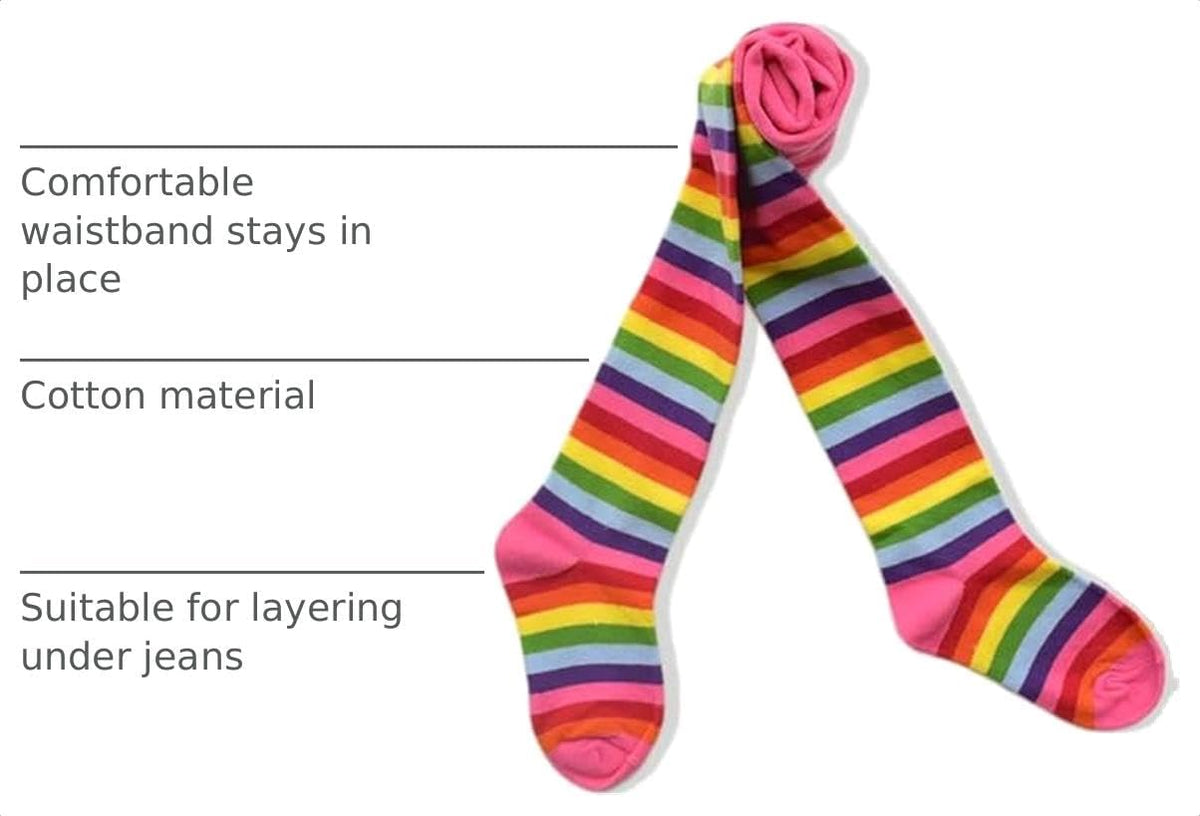VIKITA Girls tights Cotton Leggings in Spring fall winter stripe socks for girls 3-8 years