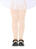 LUCKELF Girls Footless Tights with Sparkle Rhinestone Ballet Dance Tights for School Students Soft Stockings