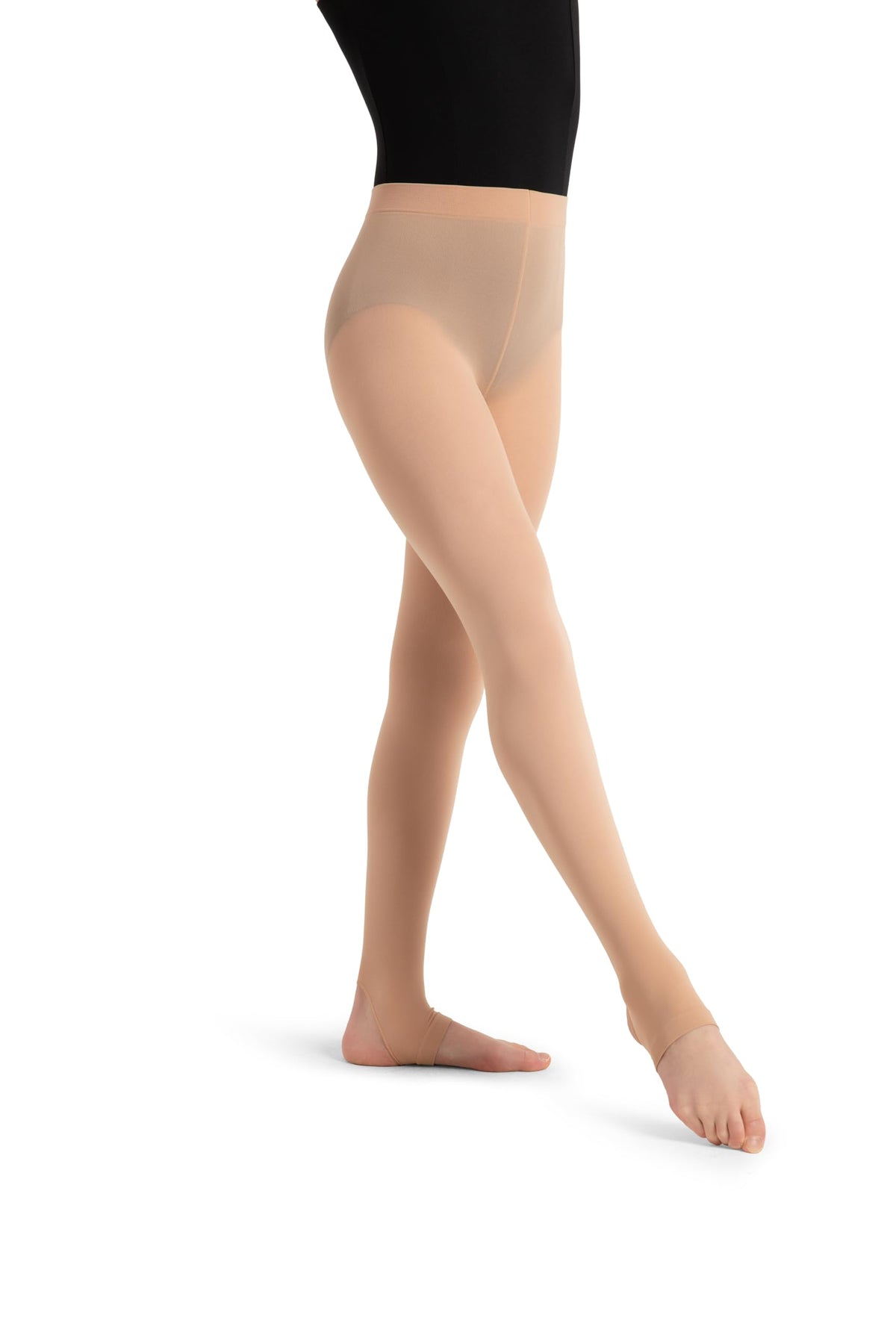 Capezio Girls Capezio Ultra Soft Self Knit Waistband Stirrup Tight - Girls