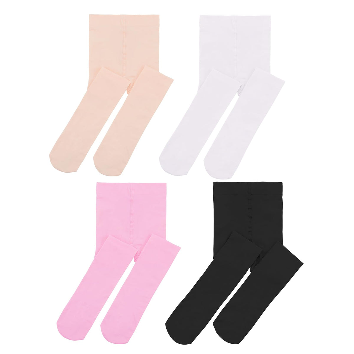 Century Star 4 Pairs Tights for Girls-Soft Footed Ballet Dance Toddler Tights Stockings School Uniform Kids Leggings