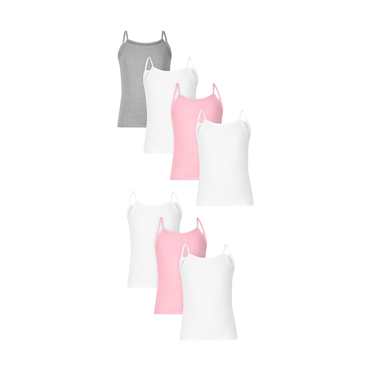 Hanes Girls' Camisole, 100% Cotton Tagless Cami, Toddler Sizing, Multiple Packs & Colors Available
