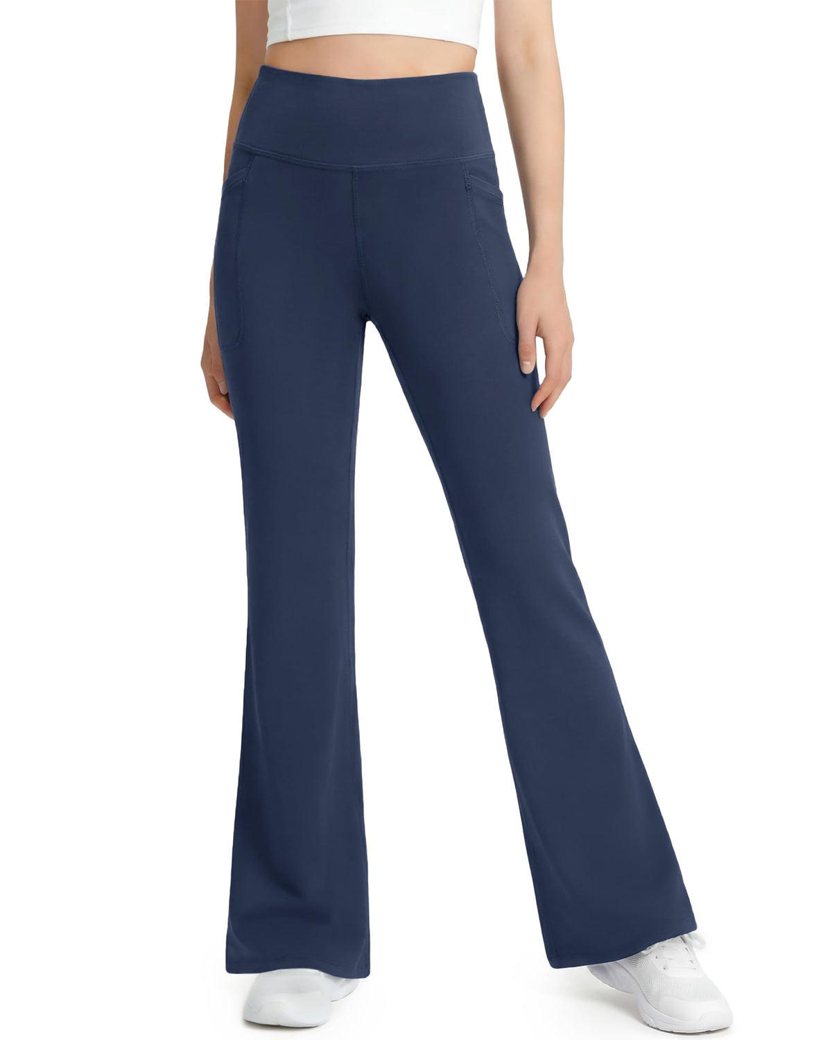 Stelle Girls Flare Leggings High Waisted Bootcut Yoga Pants with Pockets