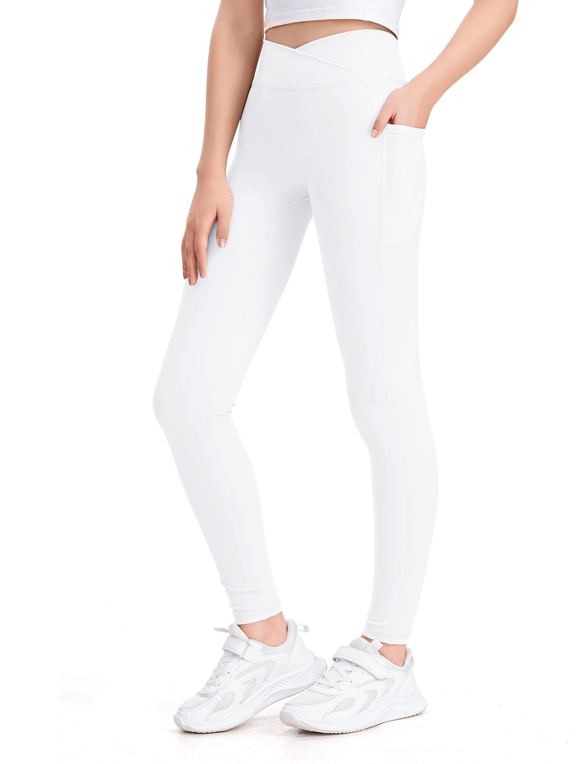 KEREDA Girls Athletic Leggings High Waist for Kids Teen Girls Yoga Pants