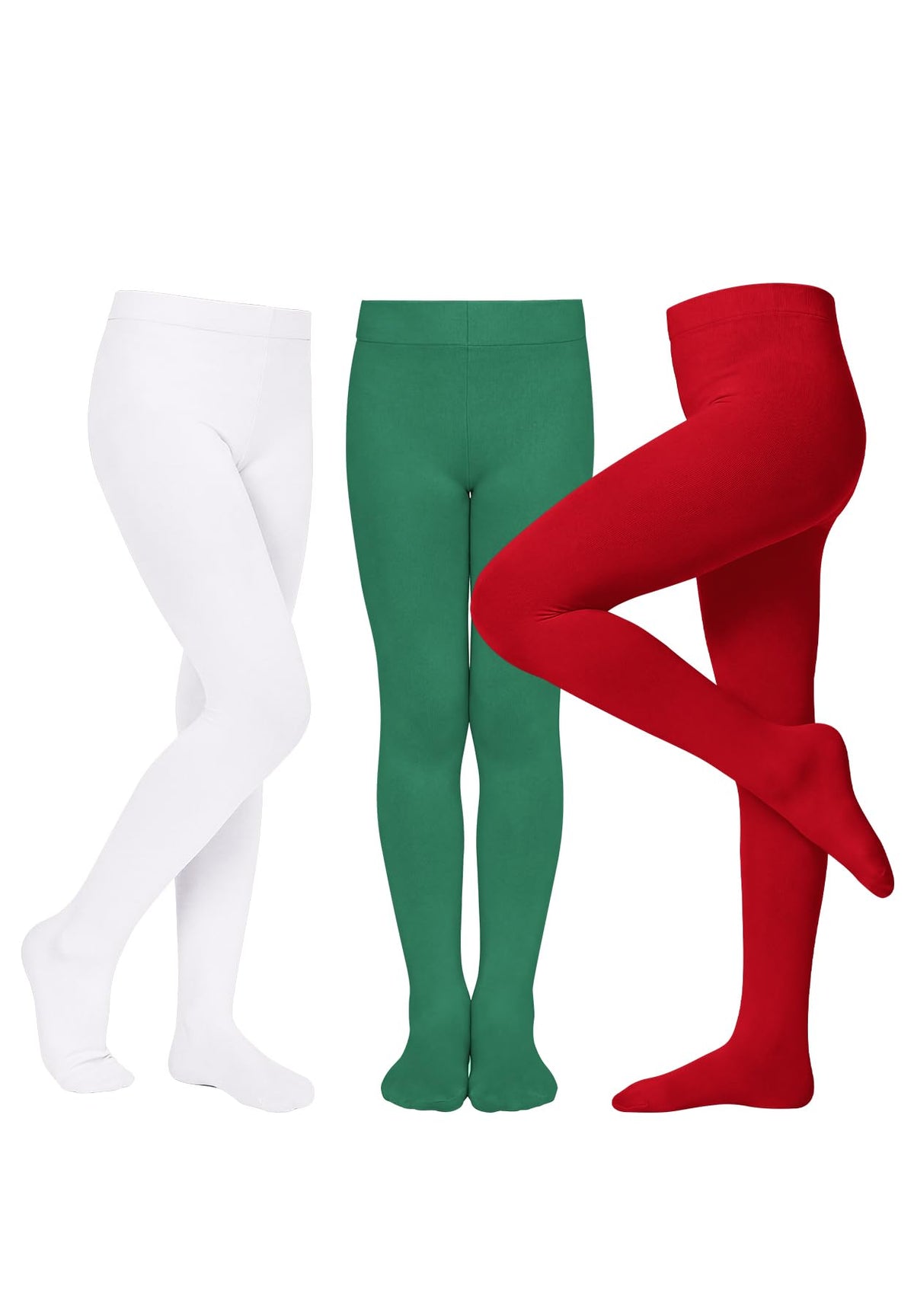 Zando 3 Pairs Ballet Tights for Girls Soft Velvet Footed Dance Tights 6-12Y