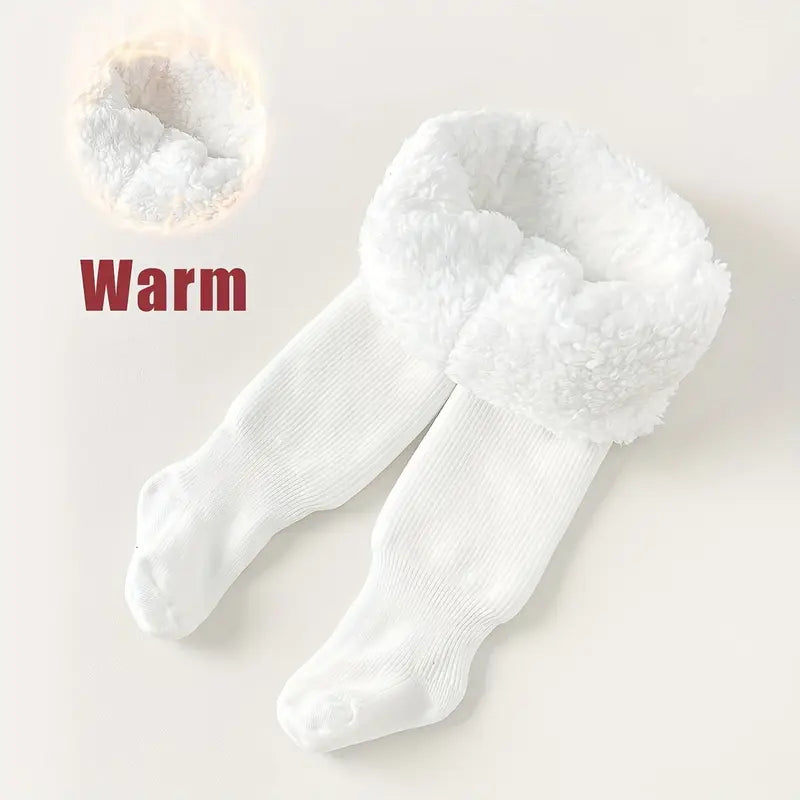 Cozy & Warm Girls' Fleece-Lined Tights - Thick, Stretchy Winter Pantyhose in Solid Colors - For Girls Aged 4-12 - Perfect for Cold Weather & Winter Activities - Great Gift for Holidays & Birthdays