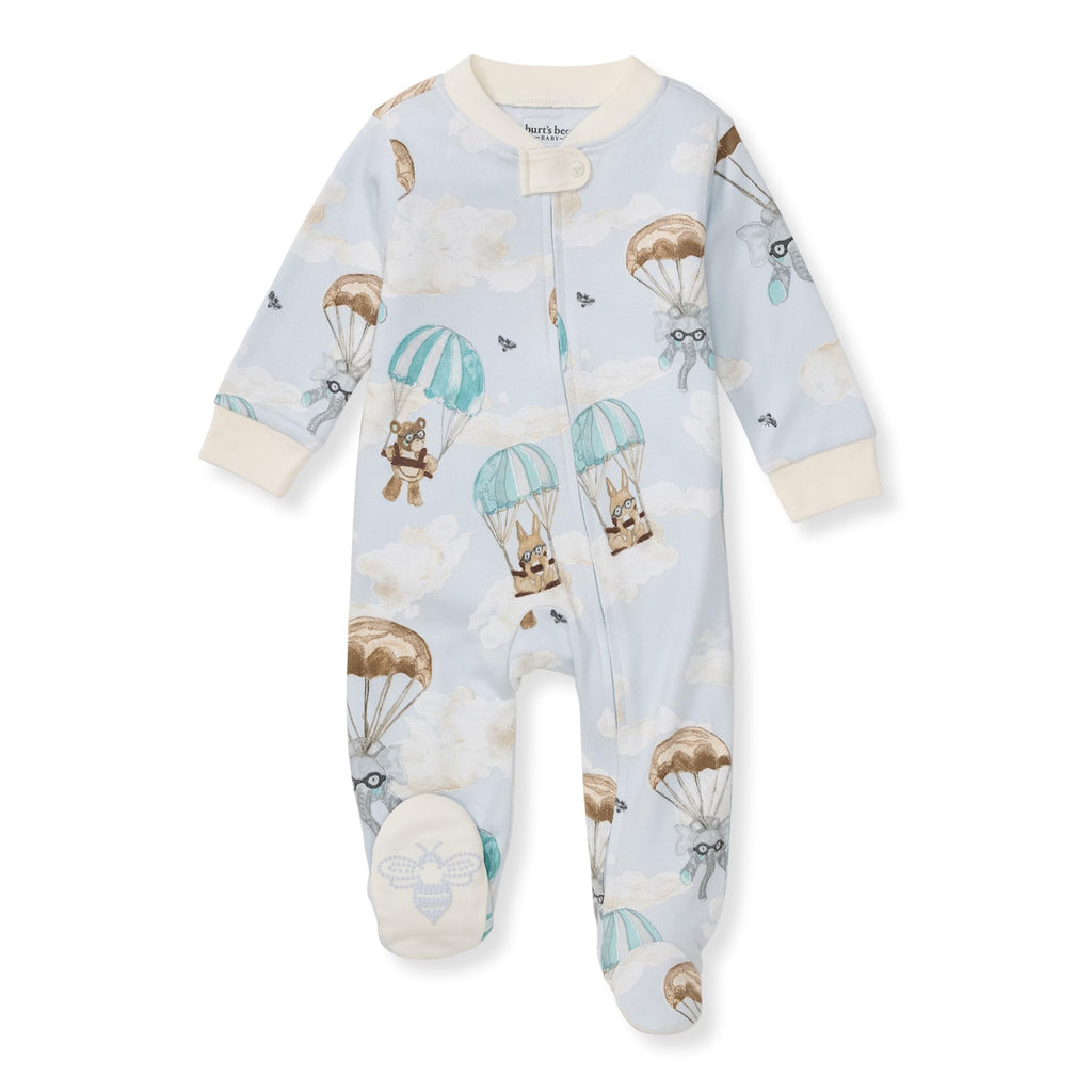 Burt's Bees Baby Boys Footless Pajamas, Sleep and Play Loose Fit, 100% Organic Cotton Soft One-piece PJs, Sizes NB to 6-9 Months