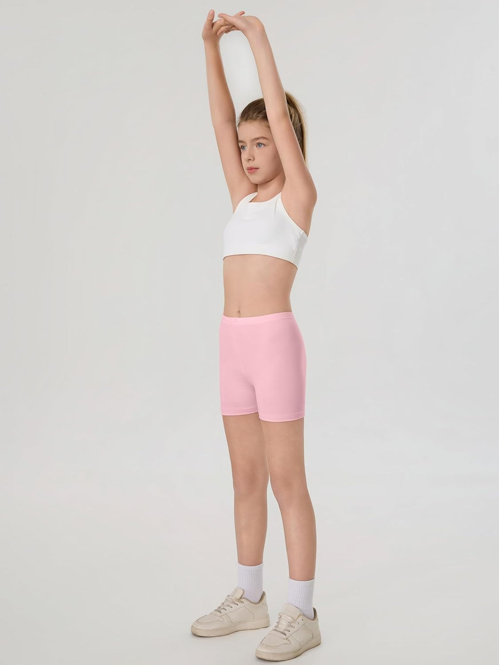 6 Pack Girls Bike Shorts Toddler Cartwheel Under Dress Shorts Dance Clothes