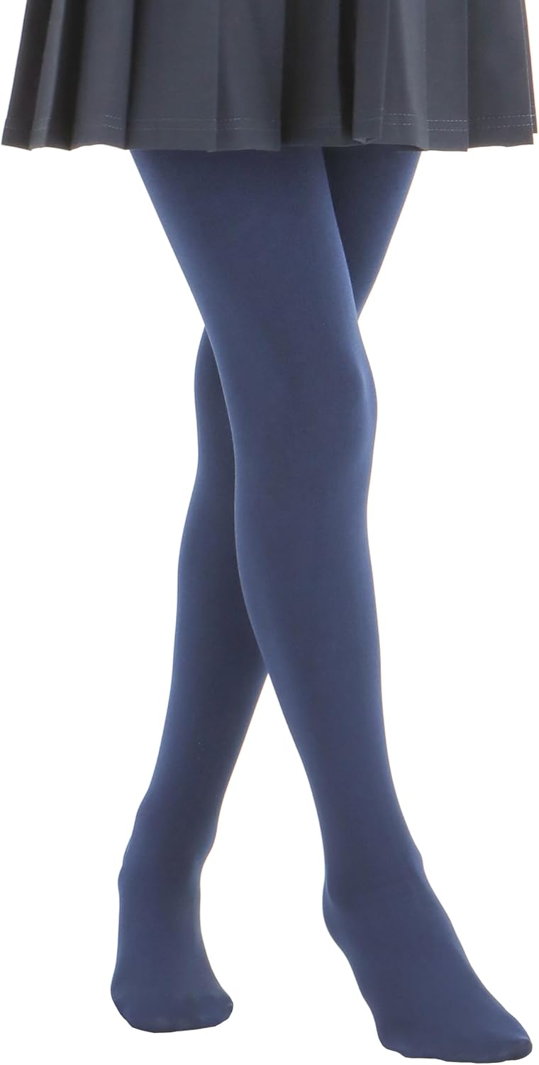Paralinda Girls Colorful Fleece Lined Tights Kids Warm Thermal Tights