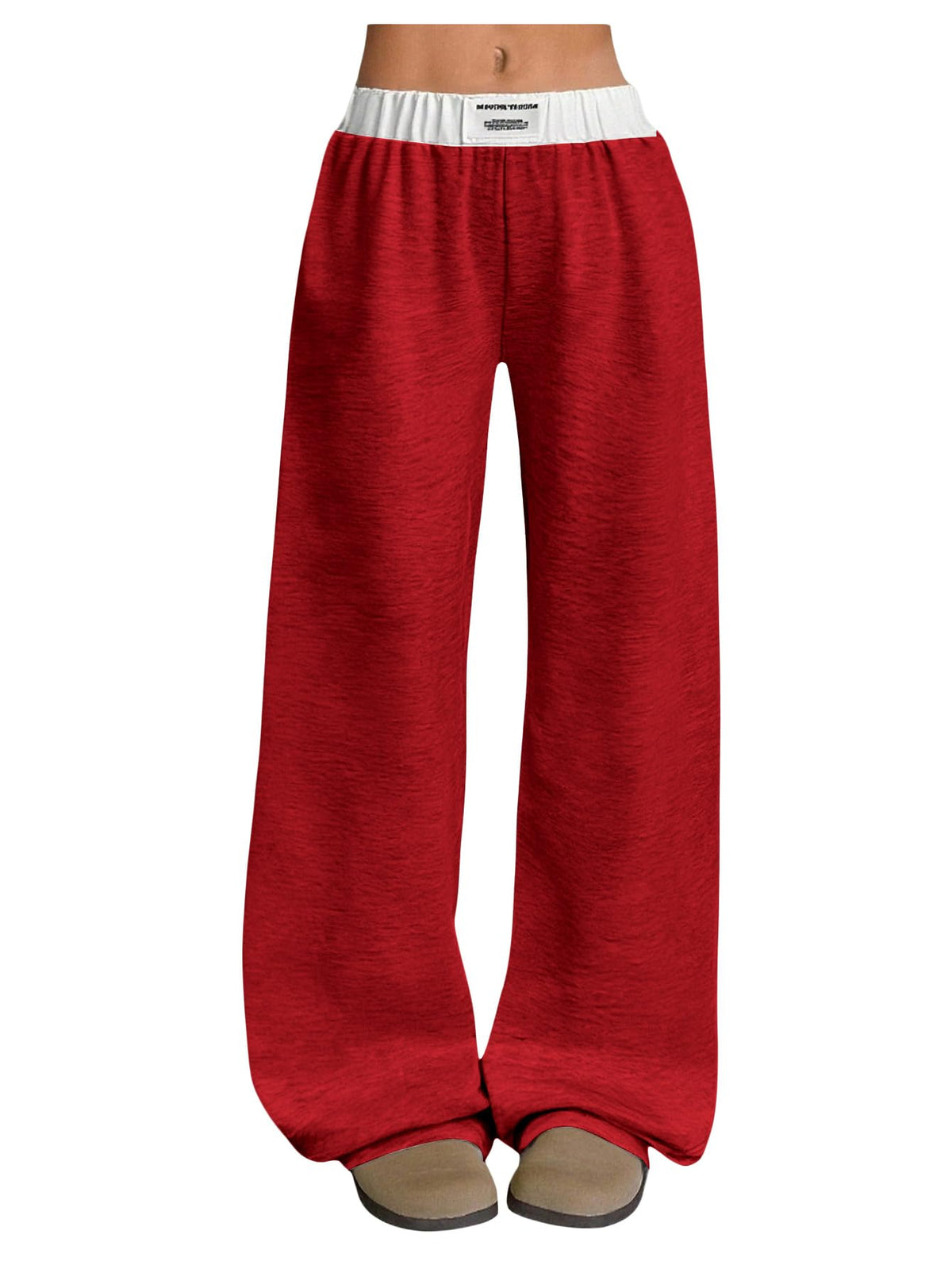 RoseSeek Girl's Wide Leg Baggy Sweatpants Patched Track Pant Joggers Trendy