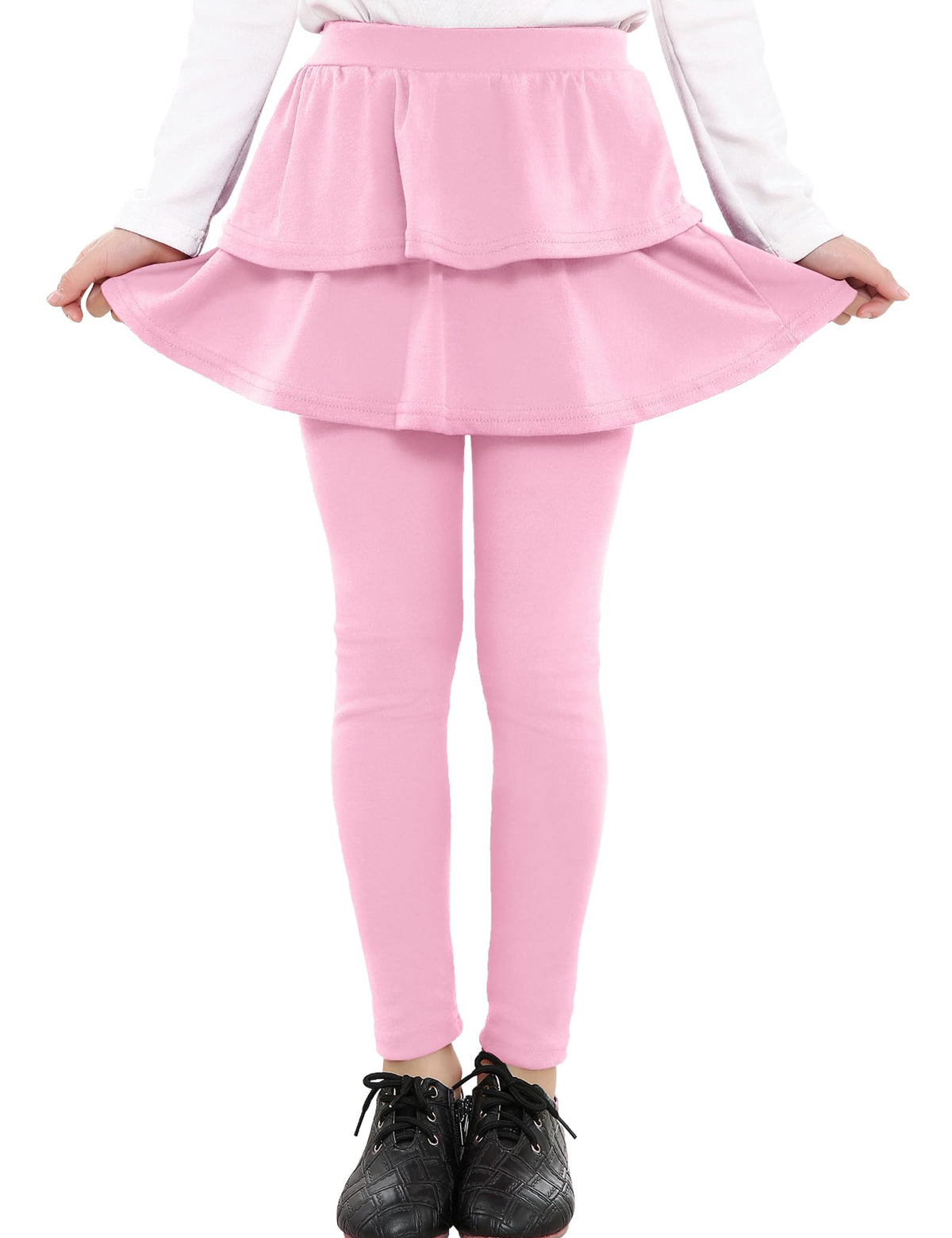 Auranso Girls Leggings School Unifrom Pants Kids Clothes with Tutu Skirts