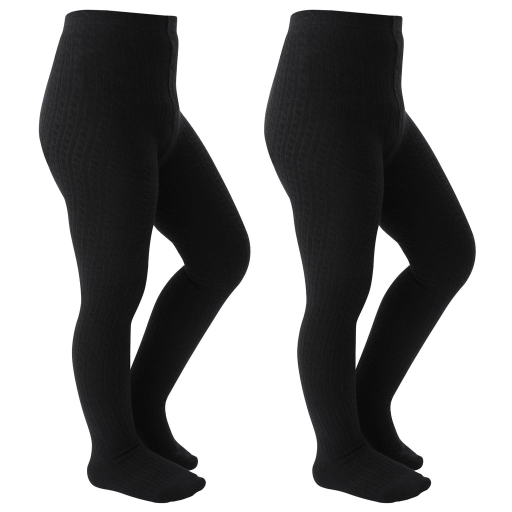 Girls Tights Seamless Toddler Stockings Cable Knit School Leggings 2-12T