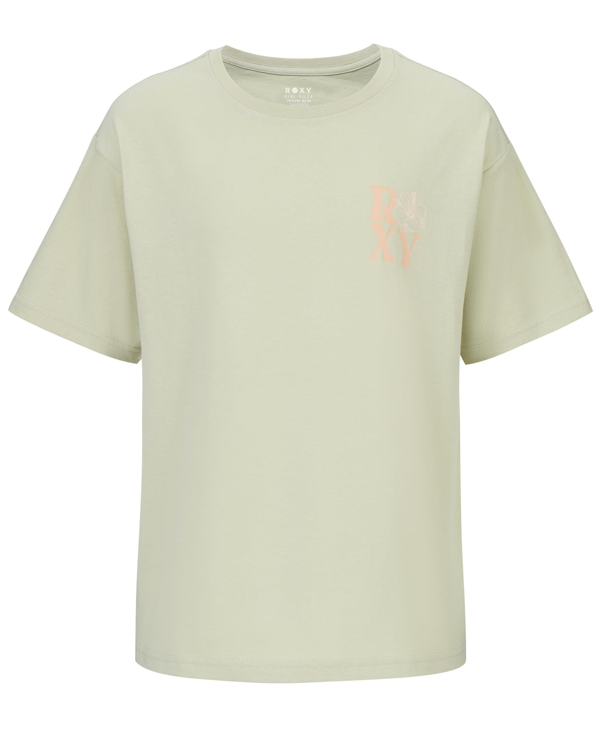 Roxy Girls' Short Sleeve Oversized Fit Logo Tee, Crew Neck Graphic T-Shirt, Soft & Comfortable
