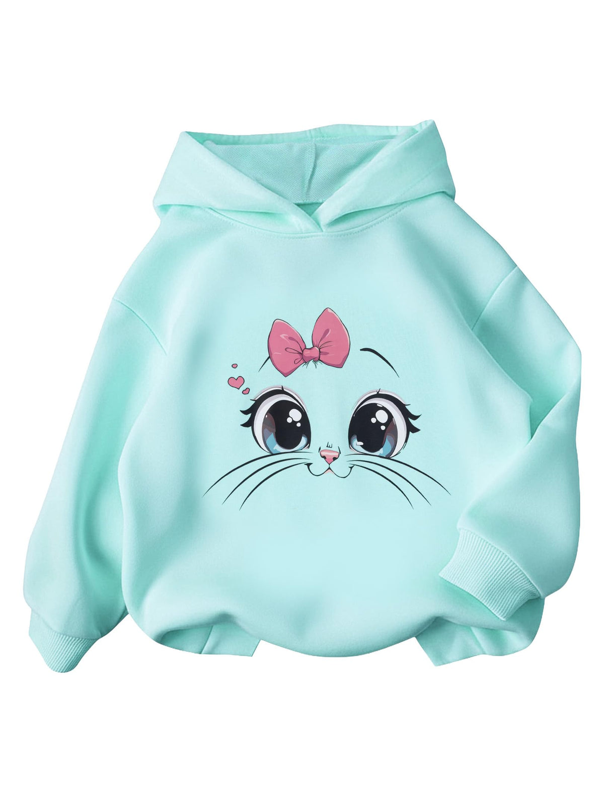 PATPAT Girls Graphic Hoodies Cute Print Pullover Hooded Sweatshirt 4-14Y