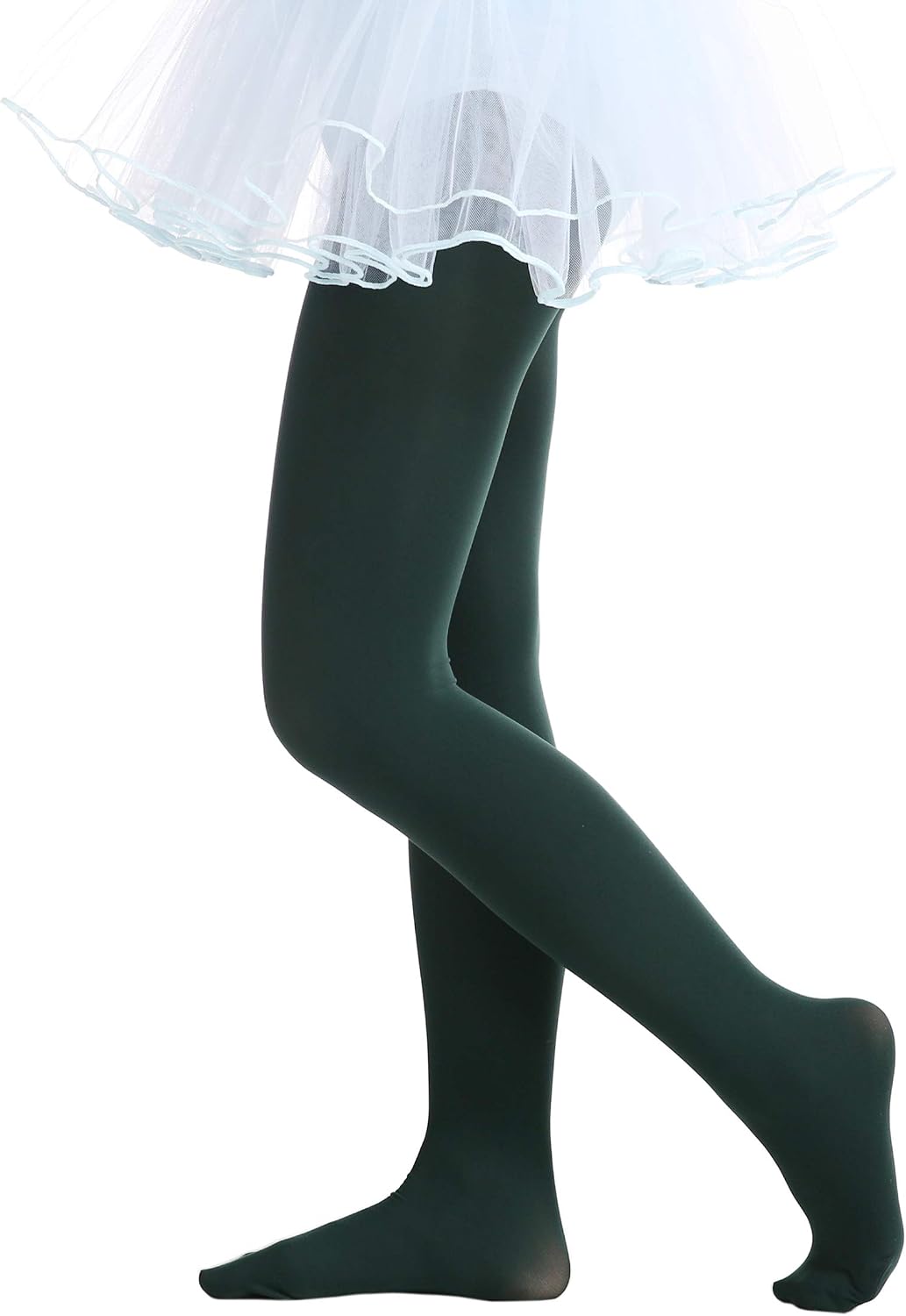 EVERSWE Girls Semi Opaque Footed Tights, Microfiber Tights