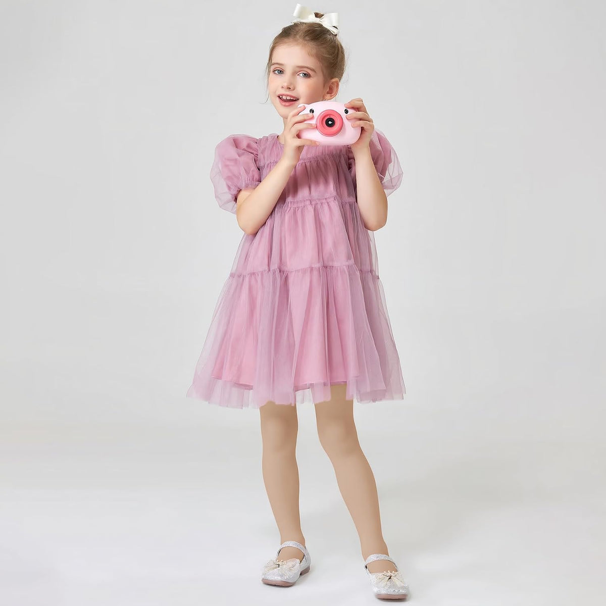American Trends Girls Tights 3 Pair, Footed Opaque Dance Tights